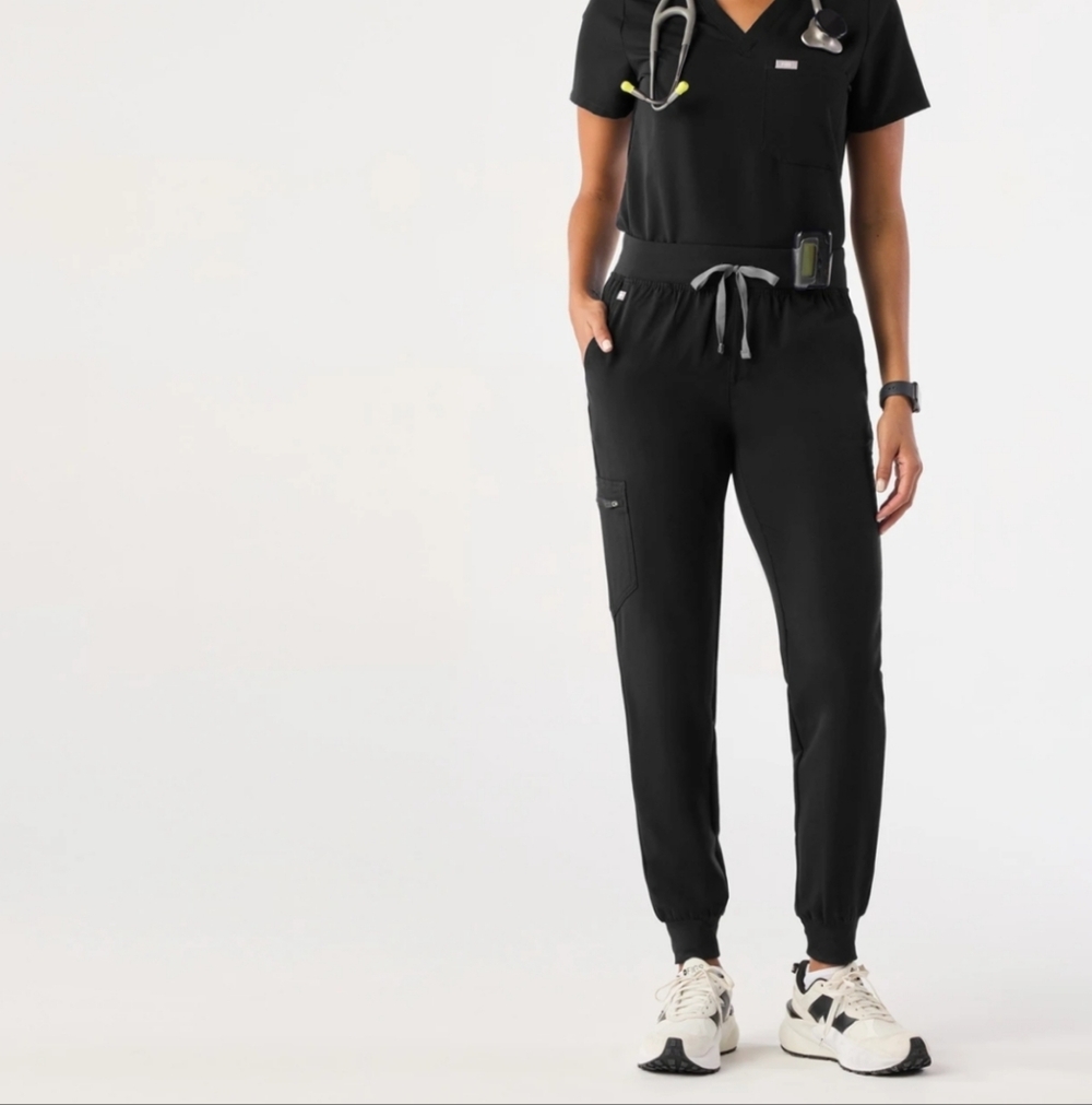 FIGS Zamora Jogger Scrub Pant Black SzXS